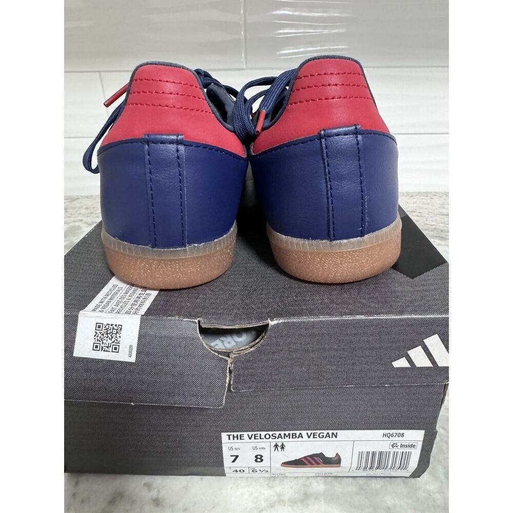 Adidas Velosamba Cycling Shoes Size 7 Mens 8 Womens Red Navy Blue NO BOX - Picture 7 of 10